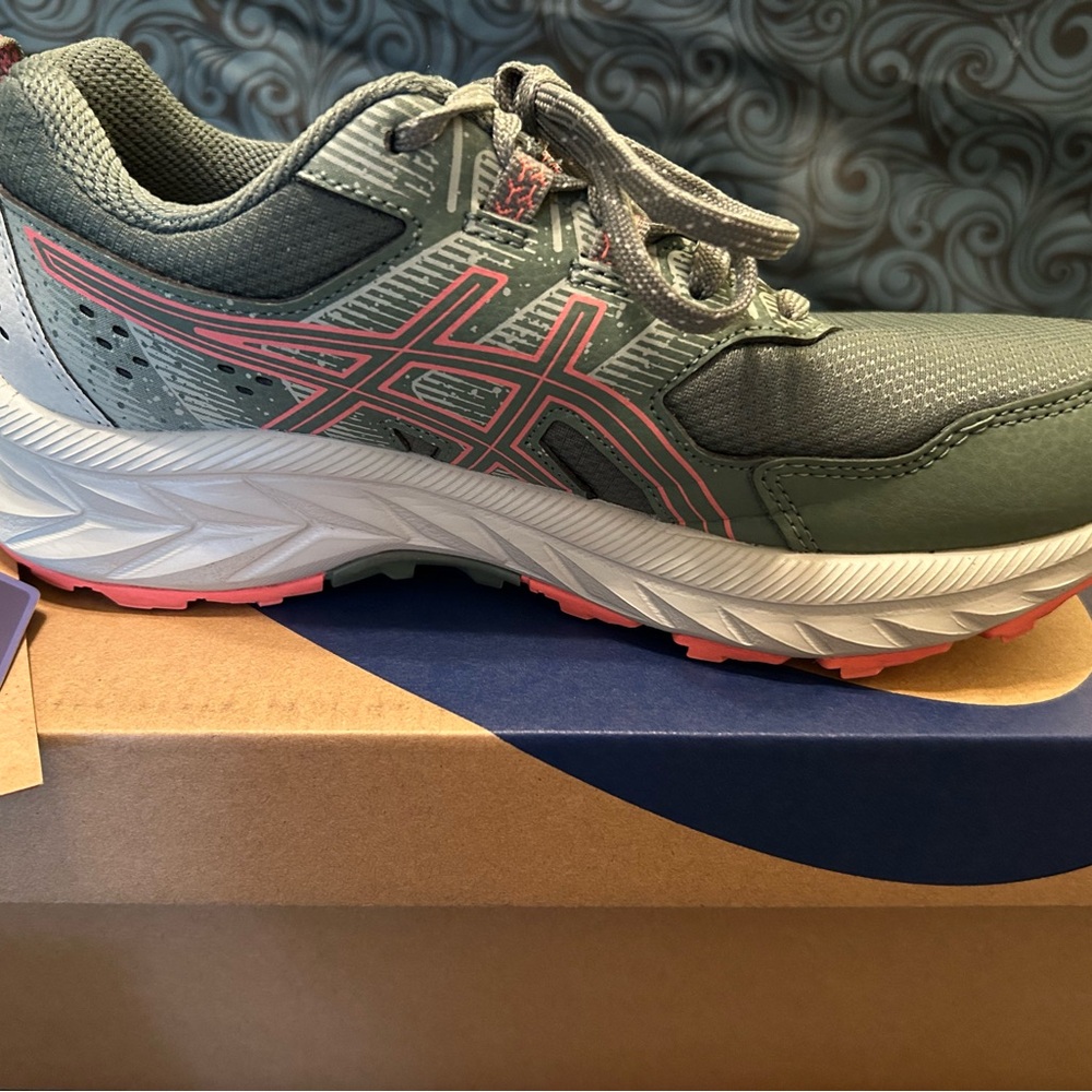 ASICS Women's Gel-Venture 9 Athletic Shoes - Ivy and Papaya - Picture 7 of 9